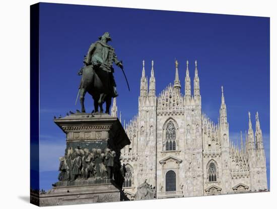Duomo, Milan, Lombardy, Italy, Europe-Vincenzo Lombardo-Stretched Canvas