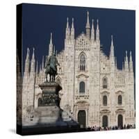 Duomo, Milan, Lombardy, Italy, Europe-Vincenzo Lombardo-Stretched Canvas