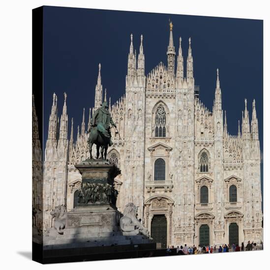 Duomo, Milan, Lombardy, Italy, Europe-Vincenzo Lombardo-Stretched Canvas