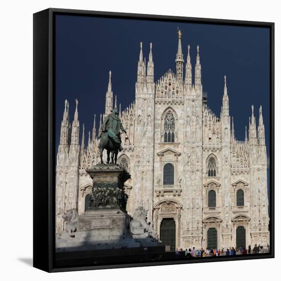 Duomo, Milan, Lombardy, Italy, Europe-Vincenzo Lombardo-Framed Stretched Canvas