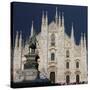 Duomo, Milan, Lombardy, Italy, Europe-Vincenzo Lombardo-Stretched Canvas