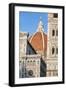 Duomo Santa Maria Del Fiore and Giotto's Campanile in Florence, Tuscany, Italy-null-Framed Photographic Print