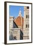 Duomo Santa Maria Del Fiore and Giotto's Campanile in Florence, Tuscany, Italy-null-Framed Photographic Print