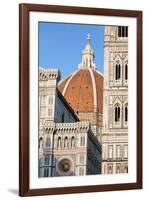 Duomo Santa Maria Del Fiore and Giotto's Campanile in Florence, Tuscany, Italy-null-Framed Photographic Print