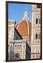 Duomo Santa Maria Del Fiore and Giotto's Campanile in Florence, Tuscany, Italy-null-Framed Photographic Print