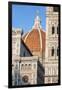 Duomo Santa Maria Del Fiore and Giotto's Campanile in Florence, Tuscany, Italy-null-Framed Premium Photographic Print