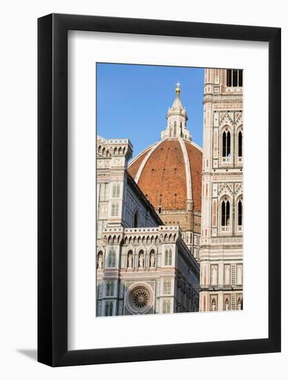 Duomo Santa Maria Del Fiore and Giotto's Campanile in Florence, Tuscany, Italy-null-Framed Photographic Print