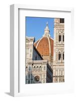 Duomo Santa Maria Del Fiore and Giotto's Campanile in Florence, Tuscany, Italy-null-Framed Photographic Print