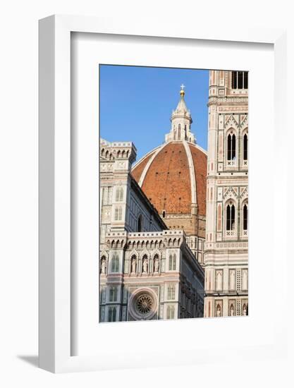 Duomo Santa Maria Del Fiore and Giotto's Campanile in Florence, Tuscany, Italy-null-Framed Photographic Print