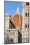 Duomo Santa Maria Del Fiore and Giotto's Campanile in Florence, Tuscany, Italy-null-Mounted Photographic Print