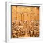 Duomo Santa Maria del Fiore, Florence. Decorations on the East Door by Ghiberti. Tuscany, Italy.-Tom Norring-Framed Photographic Print