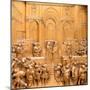 Duomo Santa Maria del Fiore, Florence. Decorations on the East Door by Ghiberti. Tuscany, Italy.-Tom Norring-Mounted Photographic Print