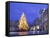 Duomo Square at Christmas, Ortygia, Siracusa, Sicily, Italy, Europe-Vincenzo Lombardo-Framed Stretched Canvas