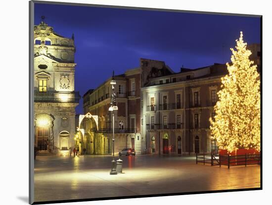 Duomo Square at Christmas, Ortygia, Siracusa, Sicily, Italy, Europe-Vincenzo Lombardo-Mounted Photographic Print