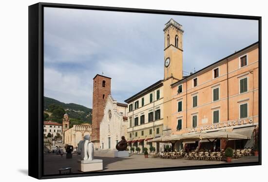 Duomo Square, Pietrasanta, Tuscany, Italy, Europe-Vincenzo Lombardo-Framed Stretched Canvas