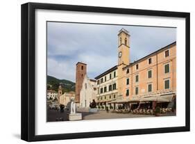 Duomo Square, Pietrasanta, Tuscany, Italy, Europe-Vincenzo Lombardo-Framed Photographic Print