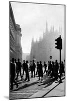 Duomo Square-Mario de Biasi-Mounted Giclee Print