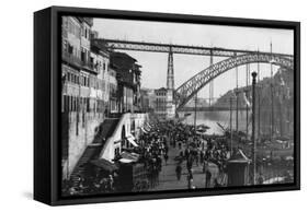 Duoro River Waterfront-null-Framed Stretched Canvas