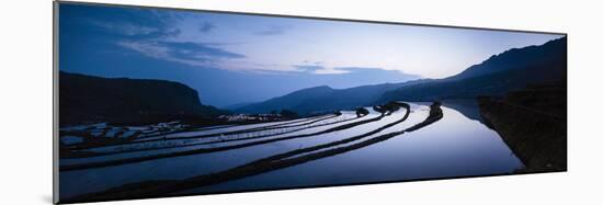 Duoyishu Rice Terraces at dawn, Yuanyang, Yunnan Province, China-Panoramic Images-Mounted Photographic Print