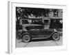 Dupont Automobile on Front of House, C.1919-30 (B/W Photo)-American Photographer-Framed Giclee Print