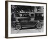 Dupont Automobile on Front of House, C.1919-30 (B/W Photo)-American Photographer-Framed Giclee Print