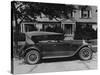 Dupont Automobile on Front of House, C.1919-30 (B/W Photo)-American Photographer-Stretched Canvas