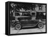 Dupont Automobile on Front of House, C.1919-30 (B/W Photo)-American Photographer-Framed Stretched Canvas
