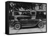 Dupont Automobile on Front of House, C.1919-30 (B/W Photo)-American Photographer-Framed Stretched Canvas