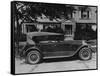 Dupont Automobile on Front of House, C.1919-30 (B/W Photo)-American Photographer-Framed Stretched Canvas