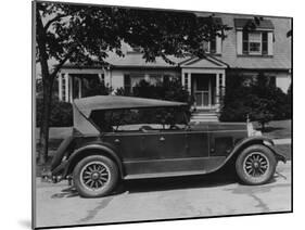 Dupont Automobile on Front of House, C.1919-30 (B/W Photo)-American Photographer-Mounted Giclee Print