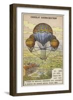 Dupuis-Delcourt Attempting to Measure the Direction of Air Currents Using Detatchable Balloons-null-Framed Giclee Print