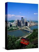 Duquesne Incline Cable Car and Ohio River, Pittsburgh, Pennsylvania, USA-Steve Vidler-Stretched Canvas