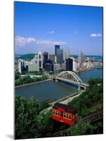 Duquesne Incline Cable Car and Ohio River, Pittsburgh, Pennsylvania, USA-Steve Vidler-Mounted Photographic Print