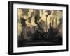 Duquesne Steel Factories at Night, Pittsburgh, Pennsylvania, c.1900-null-Framed Giclee Print