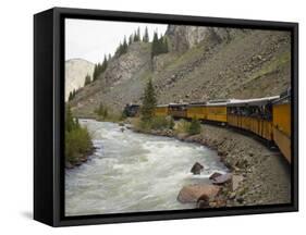 Durango and Silverton Train, Colorado, United States of America, North America-Snell Michael-Framed Stretched Canvas