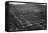 Durango, Colorado - Aerial View from Smelter Hill of Town and Airport-Lantern Press-Framed Stretched Canvas