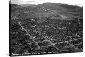 Durango, Colorado - Aerial View from Smelter Hill of Town and Airport-Lantern Press-Stretched Canvas