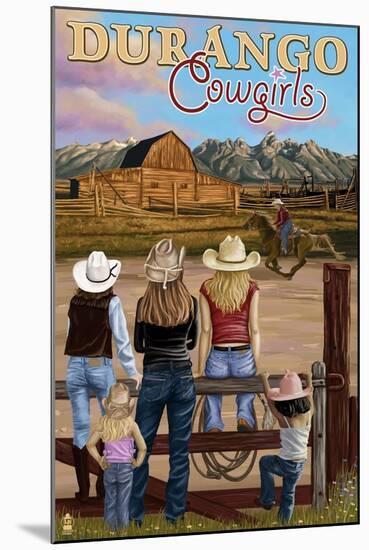 Durango, Colorado - Cowgirls-Lantern Press-Mounted Art Print