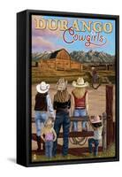 Durango, Colorado - Cowgirls-Lantern Press-Framed Stretched Canvas