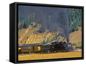 Durango, Silverton Train, Colorado, USA-Chuck Haney-Framed Stretched Canvas