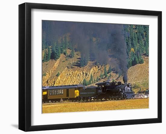 Durango, Silverton Train, Colorado, USA-Chuck Haney-Framed Premium Photographic Print