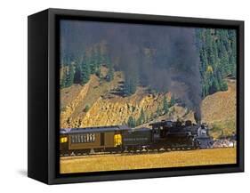 Durango, Silverton Train, Colorado, USA-Chuck Haney-Framed Stretched Canvas