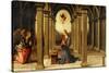 Durante Altarpiece: Predella with the Annunciation-Pietro Perugino-Stretched Canvas