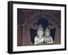 Durbar Square and Wood Statues of Hindu Gods, Kathmandu, Nepal-Merrill Images-Framed Photographic Print