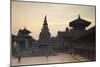 Durbar Square at Dawn, Bhaktapur, UNESCO World Heritage Site, Kathmandu Valley, Nepal, Asia-Ian Trower-Mounted Photographic Print