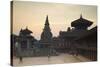 Durbar Square at Dawn, Bhaktapur, UNESCO World Heritage Site, Kathmandu Valley, Nepal, Asia-Ian Trower-Stretched Canvas