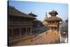 Durbar Square at Dawn, Bhaktapur, UNESCO World Heritage Site, Kathmandu Valley, Nepal, Asia-Ian Trower-Stretched Canvas