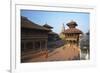 Durbar Square at Dawn, Bhaktapur, UNESCO World Heritage Site, Kathmandu Valley, Nepal, Asia-Ian Trower-Framed Photographic Print