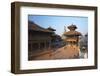 Durbar Square at Dawn, Bhaktapur, UNESCO World Heritage Site, Kathmandu Valley, Nepal, Asia-Ian Trower-Framed Photographic Print