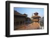 Durbar Square at Dawn, Bhaktapur, UNESCO World Heritage Site, Kathmandu Valley, Nepal, Asia-Ian Trower-Framed Photographic Print